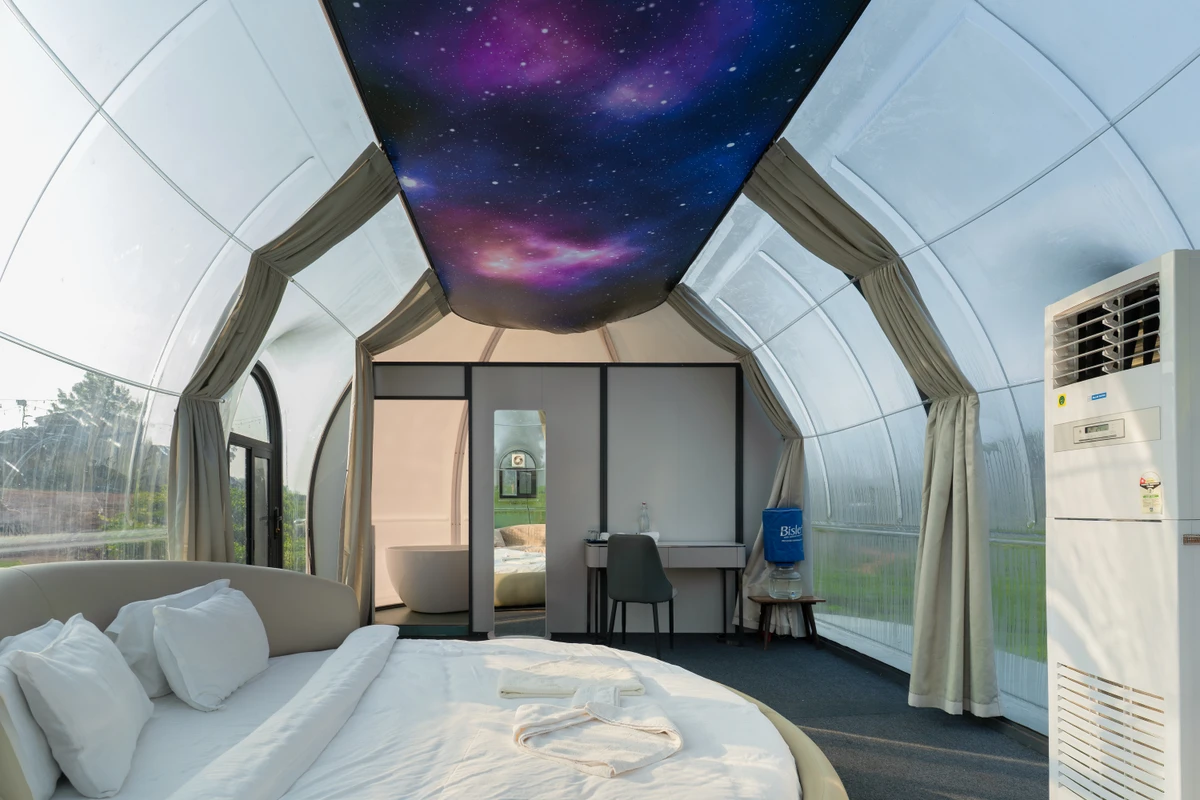 Charming view from the dome stay, a top choice for luxury resorts in wayanad
