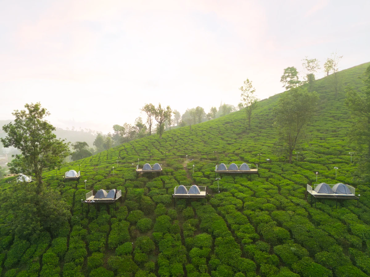 Outdoor camping adventure tent stay at boCHE 1000 Acres, offering exciting wayanad adventure activities