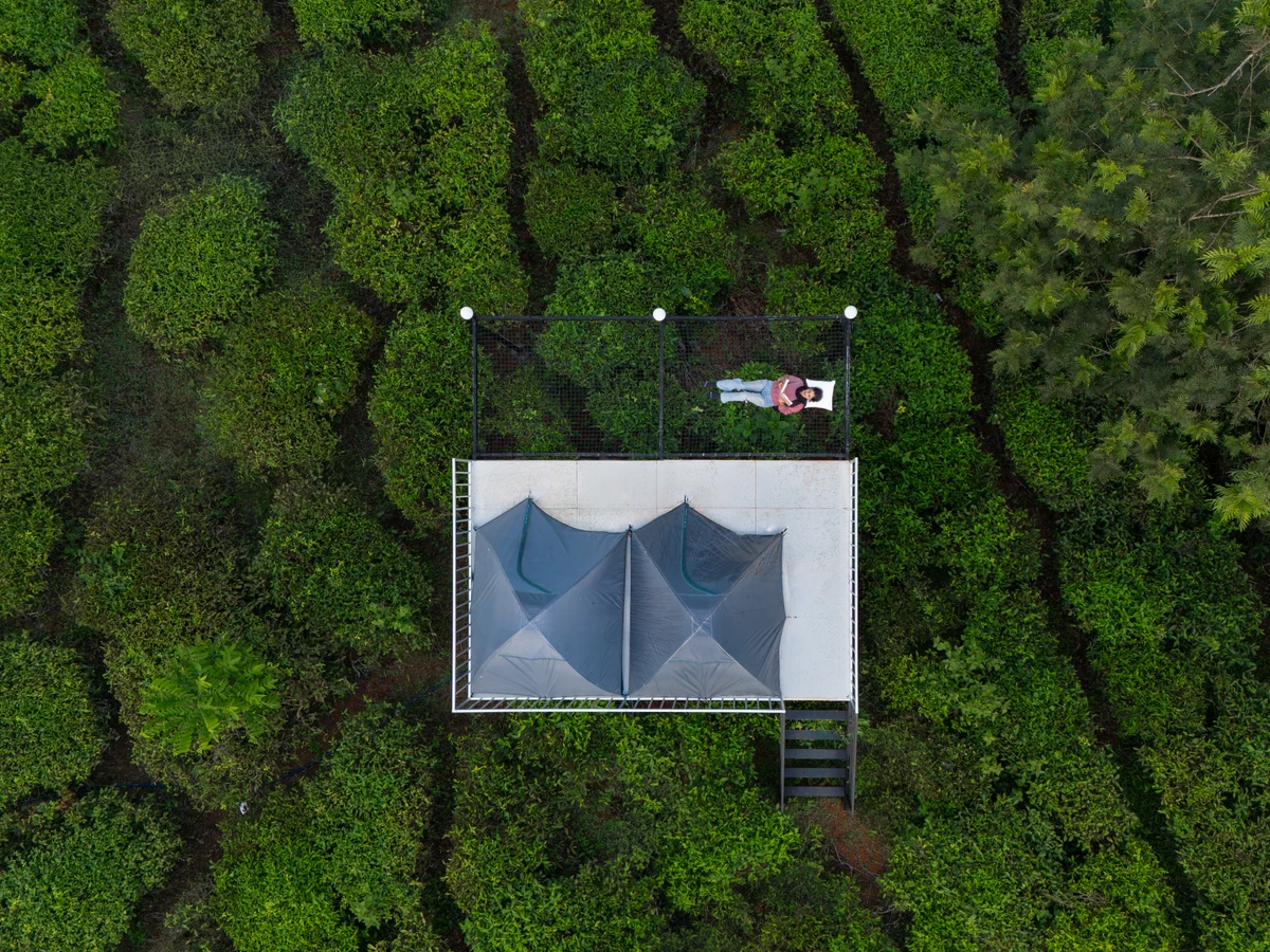 Outdoor camping adventure tent stay at boCHE 1000 Acres, offering exciting wayanad adventure activities
